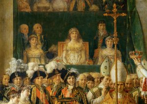 De kroning van Napoleon in de Notre-Dame ... door Jacques Louis David