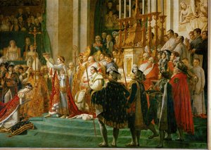De kroning van Napoleon in de Notre-Dame ... door Jacques Louis David