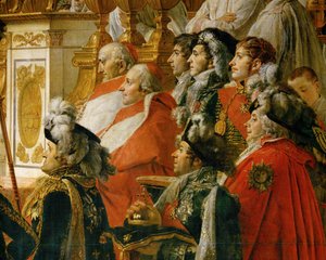 De kroning van Napoleon in de Notre-Dame ... door Jacques Louis David