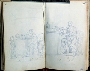 Studie voor portret van Lodewijk XVI en de dolfijn
