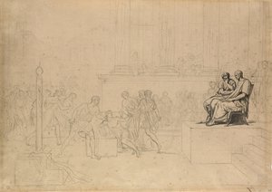 Studie voor de executie van de zonen van Brutus door Jacques Louis David