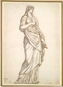 Studie van het Sabijnse standbeeld uit de Villa Medici, c. 1775-1780 door Jacques Louis David