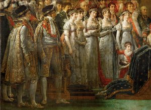 De kroning van keizer Napoleon I Bonaparte ... door Jacques Louis David