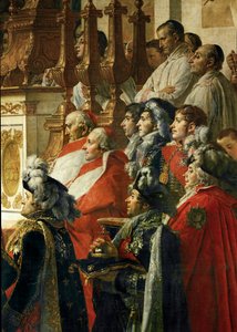 De kroning van keizer Napoleon I Bonaparte ... door Jacques Louis David