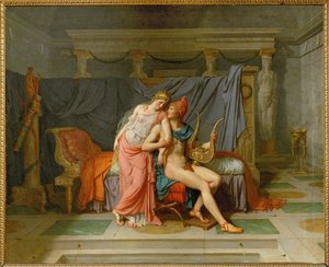 De liefde van Paris en Helen ... door Jacques Louis David