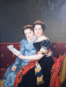 Zenaide en Charlotte Bonaparte door Jacques Louis David