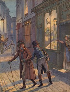 Een Straatscène in Parijs
