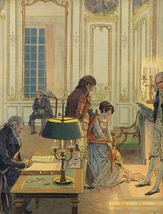 Napoleon Bonaparte neemt afscheid van zijn vrouw
