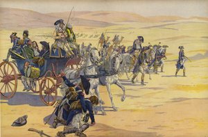 Napoleon Bonaparte en zijn troepen in de woestijn
