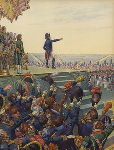 Het leger van Napoleon Bonaparte dat trouw aan hem zweert