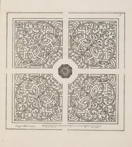 Ontwerp voor Parterre, uit Theatre des Plans et Jardinages, uitgegeven 1652 (gravure) door Jacques Mollet