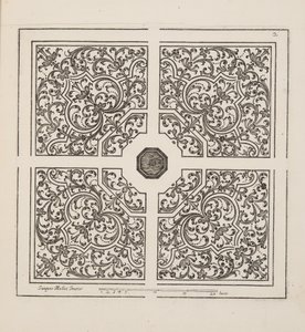 Ontwerp voor Parterre, uit Theatre des Plans et Jardinages, pub.1652 door Jacques Mollet