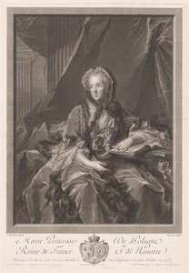 Portret van koningin Maria Lesczinska door Jacques Nicolas Tardieu