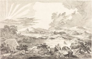 De Dromos, Athene door Jacques Philippe LeBas after Julien David Le Roy