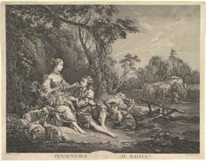 Denken ze aan de druif door Jacques Philippe Le Bas