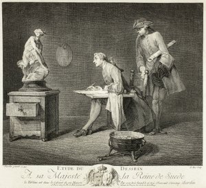 De tekenles door Jacques Philippe Le Bas