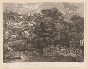 Rivierlandschap met schaapherders