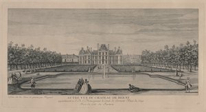 Kasteel van Berny vanuit de tuinen door Jacques Rigaud