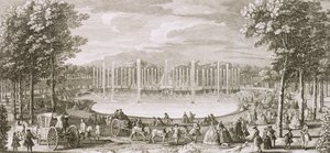 Uitzicht op de Neptunusfontein, Versailles