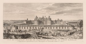 Vue du Château royal de Chambord, du côté de la Porte royale door Jacques Rigaud