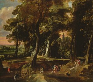 Diana de jageres door Jacques d Arthois