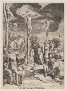Christus aan het kruis tussen twee dieven