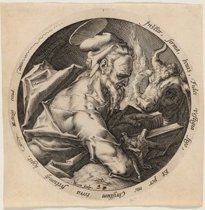 Sint Lucas, plaat drie uit De vier evangelisten door Jacques de Gheyn II