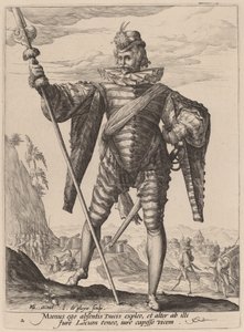 Luitenant-Kolonel door Jacques de Gheyn II after Hendrik Goltzius