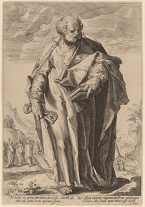 Sint Petrus door Jacques de Gheyn II, after Hendrik Goltzius