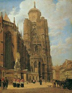 De Stephansdom in Wenen door Jakob Alt