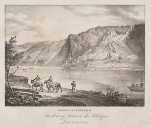 Neder-Oostenrijk, Stad en Ruïnes van het Kasteel door Jakob Alt