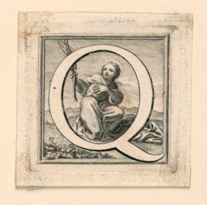 Versierde hoofdletter Q