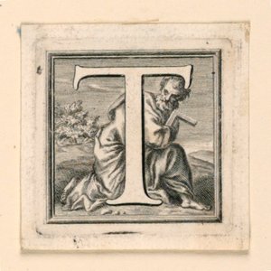 Versierde Hoofdletter T