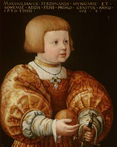 Portret van Maximiliaan van Oostenrijk (1527-1576), Drie Jaar Oud door Jakob Seisenegger