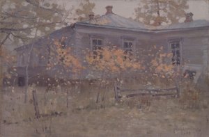 Een Landhuis in de Herfst, 1902 door Jakov Jakovlevich Kalinichenko