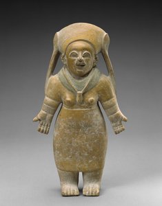 Staande vrouw, 200 v.Chr.-800 n.Chr. door Jama Coaque culture