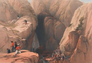 Ingang naar de Kojak-pas vanuit Parush, c.1839 door James (after) Atkinson