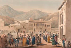 De Durbar-Khaneh van Shah Shoojah-ool-Moolk, in Cabaul, c.1840