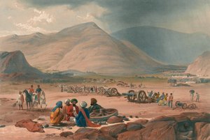 Het dorp Urghundee, c.1839