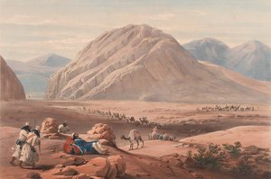 Uitzicht op de berg Baba-Naunee, ca. 1839 door James (after) Atkinson