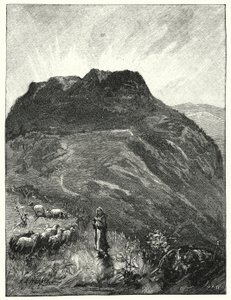 De Traditionele Berg van de Zaligsprekingen (litho) door James (after) Clark