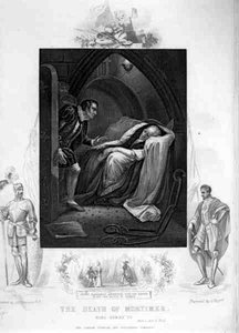 De Dood van Mortimer, Act II Scene 5, in Henry VI (Part I) door William Shakespeare, gegraveerd door J. Rogers