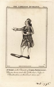 Mr. James William Dodd in de rol van Lord Foppington in Colley Cibber