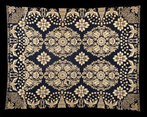 Landbouw en Fabrikanten Dubbeldoek Dekbed, ca. 1821-1828 (wol en katoen).