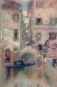 Een zijkanaal, Venetië, 19e eeuw, 1904
