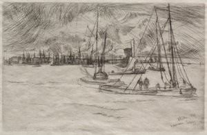 Amsterdam vanaf het Tolhuis, 1863 door James Abbott McNeill Whistler