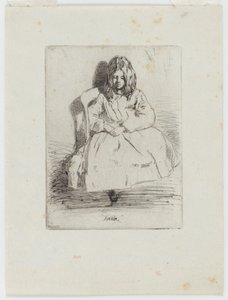 Annie, zittend