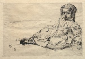 Bibi Valentin door James Abbott McNeill Whistler