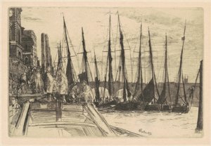 Billingsgate door James Abbott McNeill Whistler