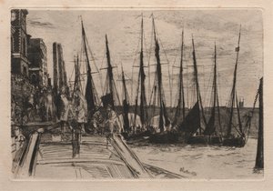 Billingsgate, 1859 door James Abbott McNeill Whistler
